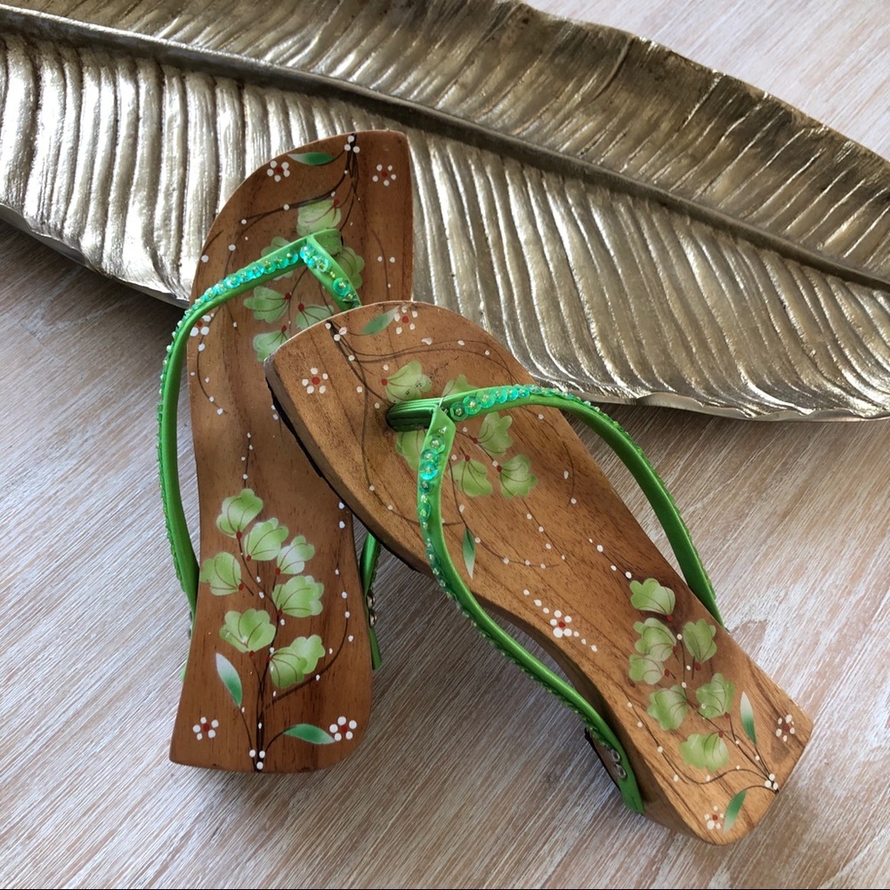 👒Super cute wooden slipper/sandals handmade